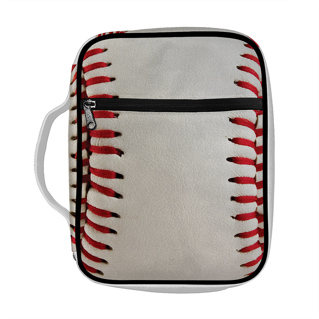 Baseball Stitching Print Front Pocket Bible Bag