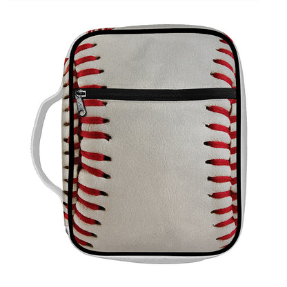 Baseball Stitching Print Front Pocket Bible Bag
