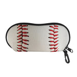 Baseball Stitching Print Glasses Case