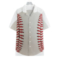 Baseball Stitching Print Hawaiian Shirt