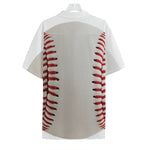 Baseball Stitching Print Hawaiian Shirt