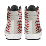 Baseball Stitching Print High Top Leather Sneakers