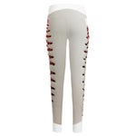 Baseball Stitching Print High-Waisted Pocket Leggings