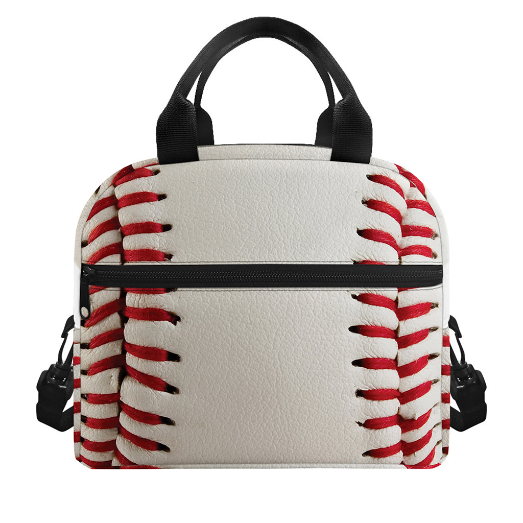 Baseball Stitching Print Insulated Lunch Bag