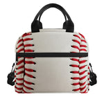 Baseball Stitching Print Insulated Lunch Bag