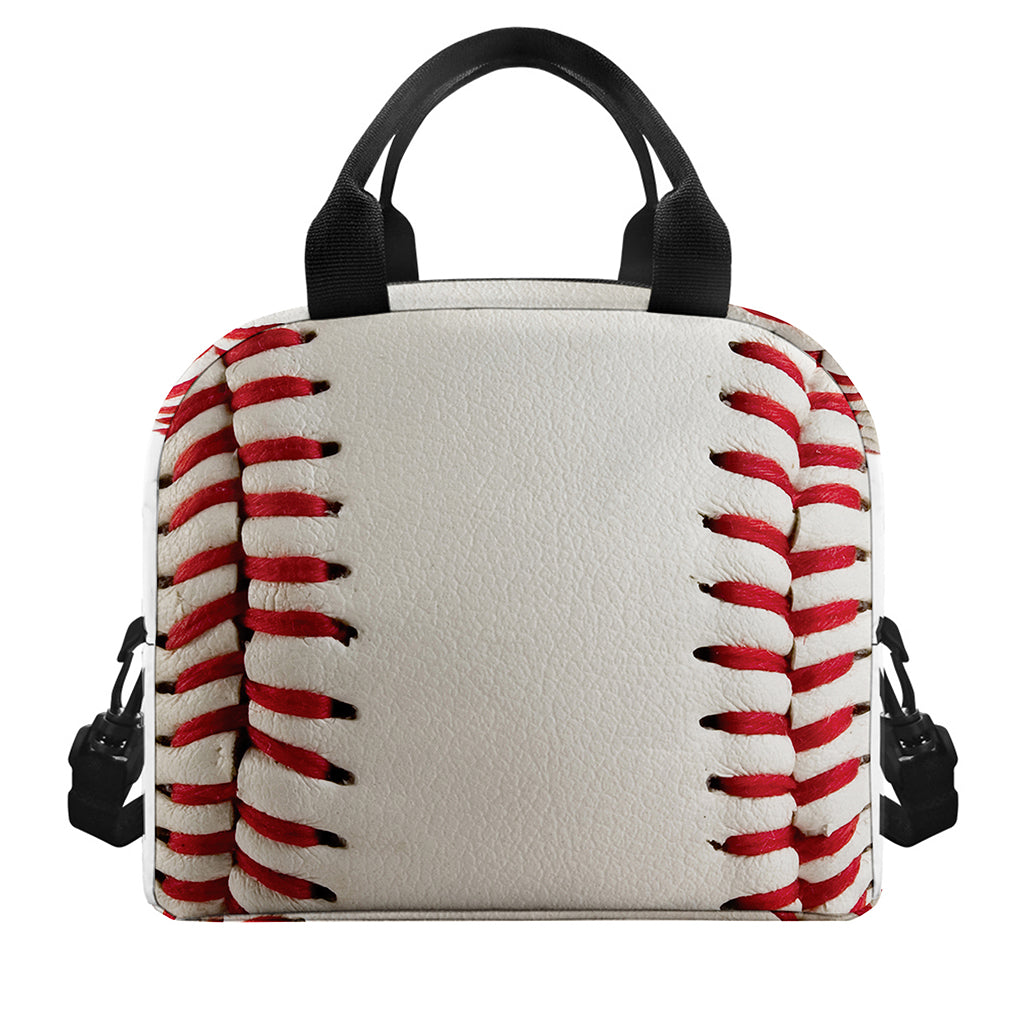 Baseball Stitching Print Insulated Lunch Bag