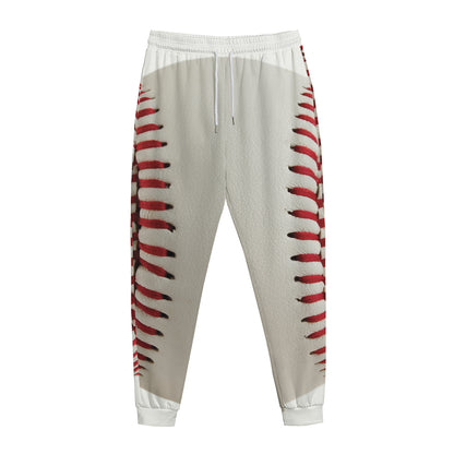 Baseball Stitching Print Jogger Pants