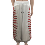 Baseball Stitching Print Lantern Pants