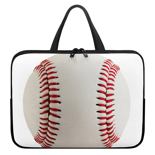Baseball Stitching Print Laptop Sleeve With Handle