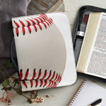 Baseball Stitching Print Leather Bible Cover