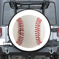 Baseball Stitching Print Leather Spare Tire Cover