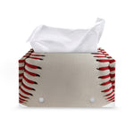 Baseball Stitching Print Leather Tissue Box Cover