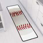 Baseball Stitching Print Long Kitchen Mat