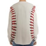 Baseball Stitching Print Long Sleeve Baseball Jersey