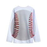 Baseball Stitching Print Long Sleeve Short Coat