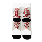 Baseball Stitching Print Long Socks