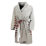 Baseball Stitching Print Men's Bathrobe