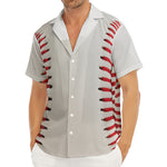 Baseball Stitching Print Men's Deep V-Neck Shirt