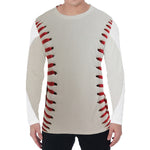 Baseball Stitching Print Men's Long Sleeve T-Shirt