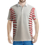 Baseball Stitching Print Men's Polo Shirt