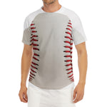 Baseball Stitching Print Men's Short Sleeve Rash Guard