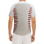 Baseball Stitching Print Men's Short Sleeve Rash Guard