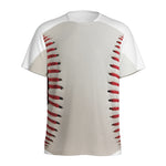 Baseball Stitching Print Men's Sports T-Shirt