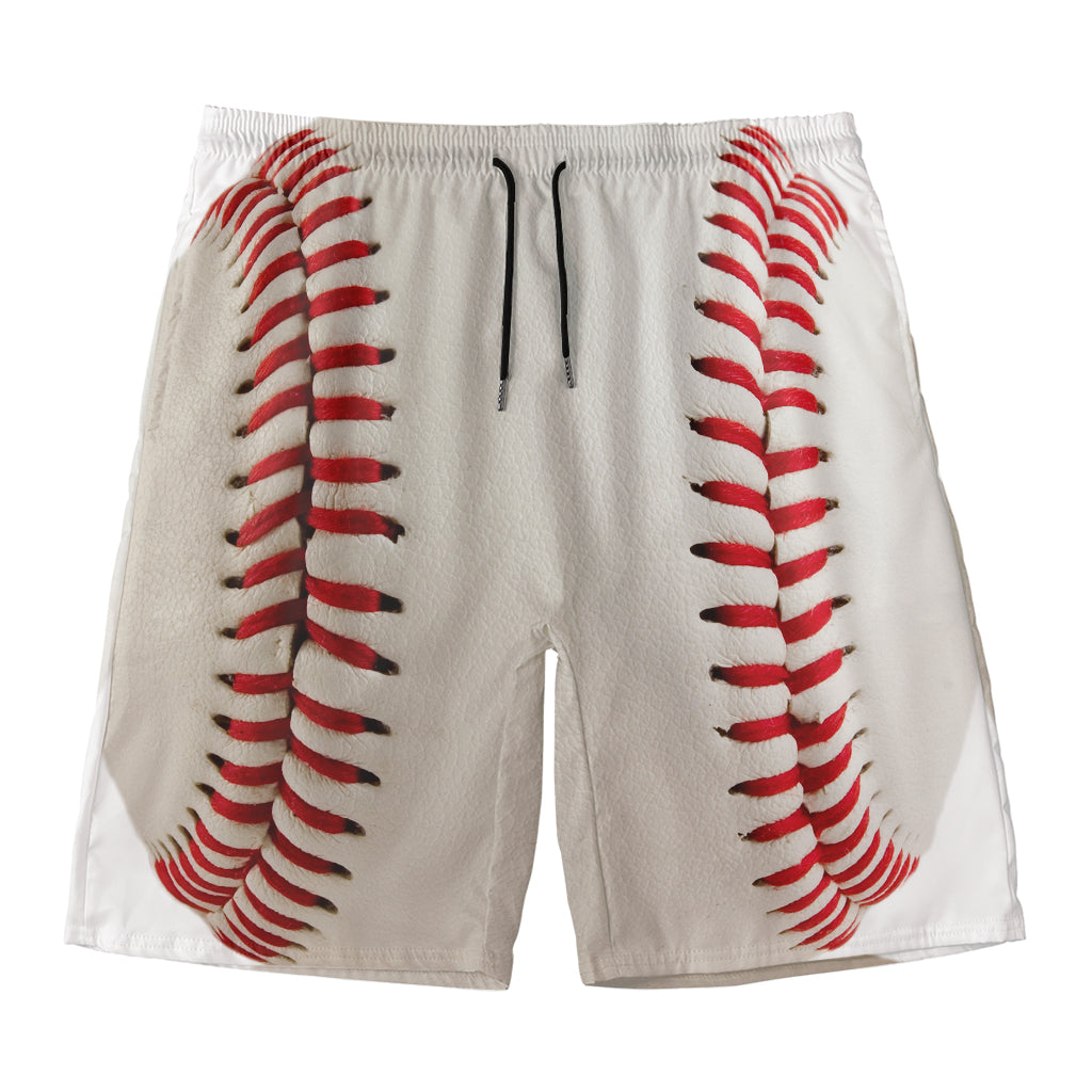 Baseball Stitching Print Men's Swim Trunks
