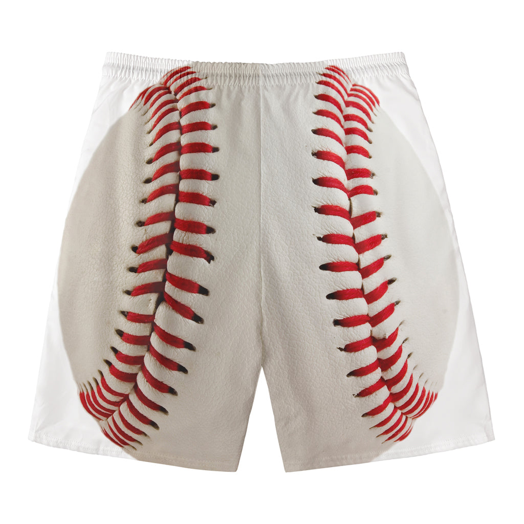 Baseball Stitching Print Men's Swim Trunks