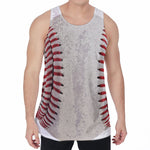 Baseball Stitching Print Men's Velvet Tank Top