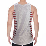 Baseball Stitching Print Men's Velvet Tank Top