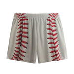 Baseball Stitching Print Mesh Shorts