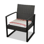 Baseball Stitching Print Outdoor Seat Cushion Cover