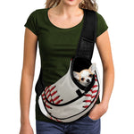 Baseball Stitching Print Pet Sling Carrier