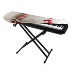 Baseball Stitching Print Piano Keyboard Cover