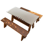 Baseball Stitching Print Picnic Table Cover