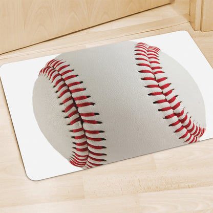 Baseball Stitching Print Polyester Doormat