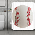 Baseball Stitching Print Polyester Shower Curtain