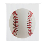 Baseball Stitching Print Polyester Shower Curtain