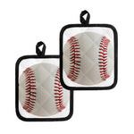 Baseball Stitching Print Pot Holders