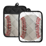 Baseball Stitching Print Pot Holders With Pocket