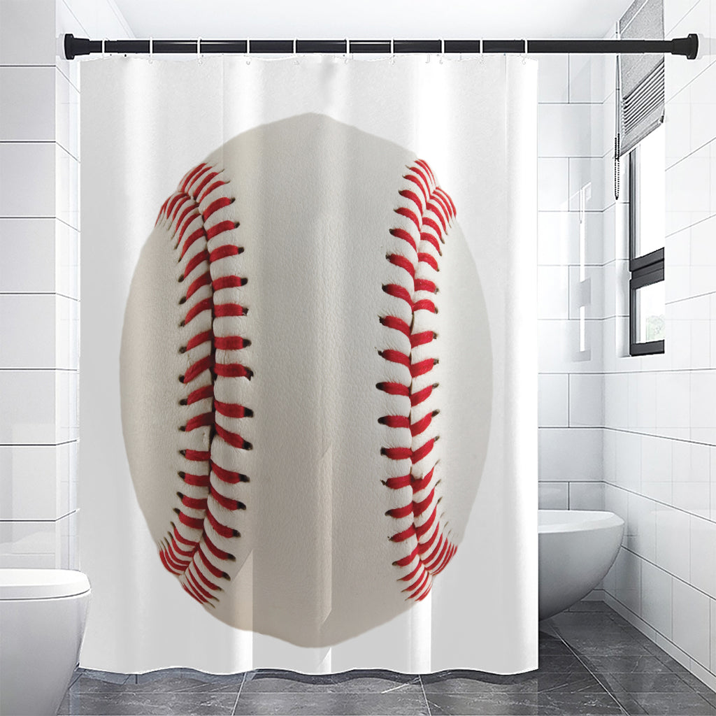 Baseball Stitching Print Premium Shower Curtain