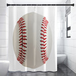 Baseball Stitching Print Premium Shower Curtain