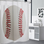 Baseball Stitching Print Premium Shower Curtain