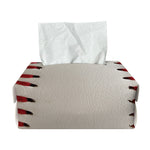 Baseball Stitching Print Rectangle Tissue Box Cover