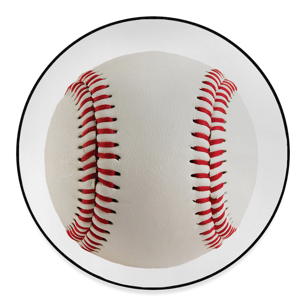 Baseball Stitching Print Round Floor Mat