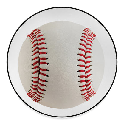 Baseball Stitching Print Round Floor Mat