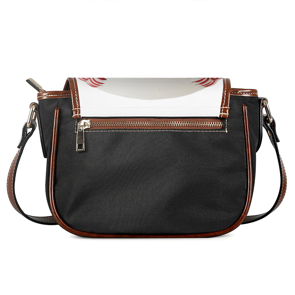 Baseball Stitching Print Saddle Bag