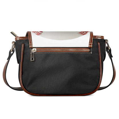 Baseball Stitching Print Saddle Bag