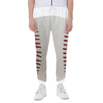 Baseball Stitching Print Scuba Joggers